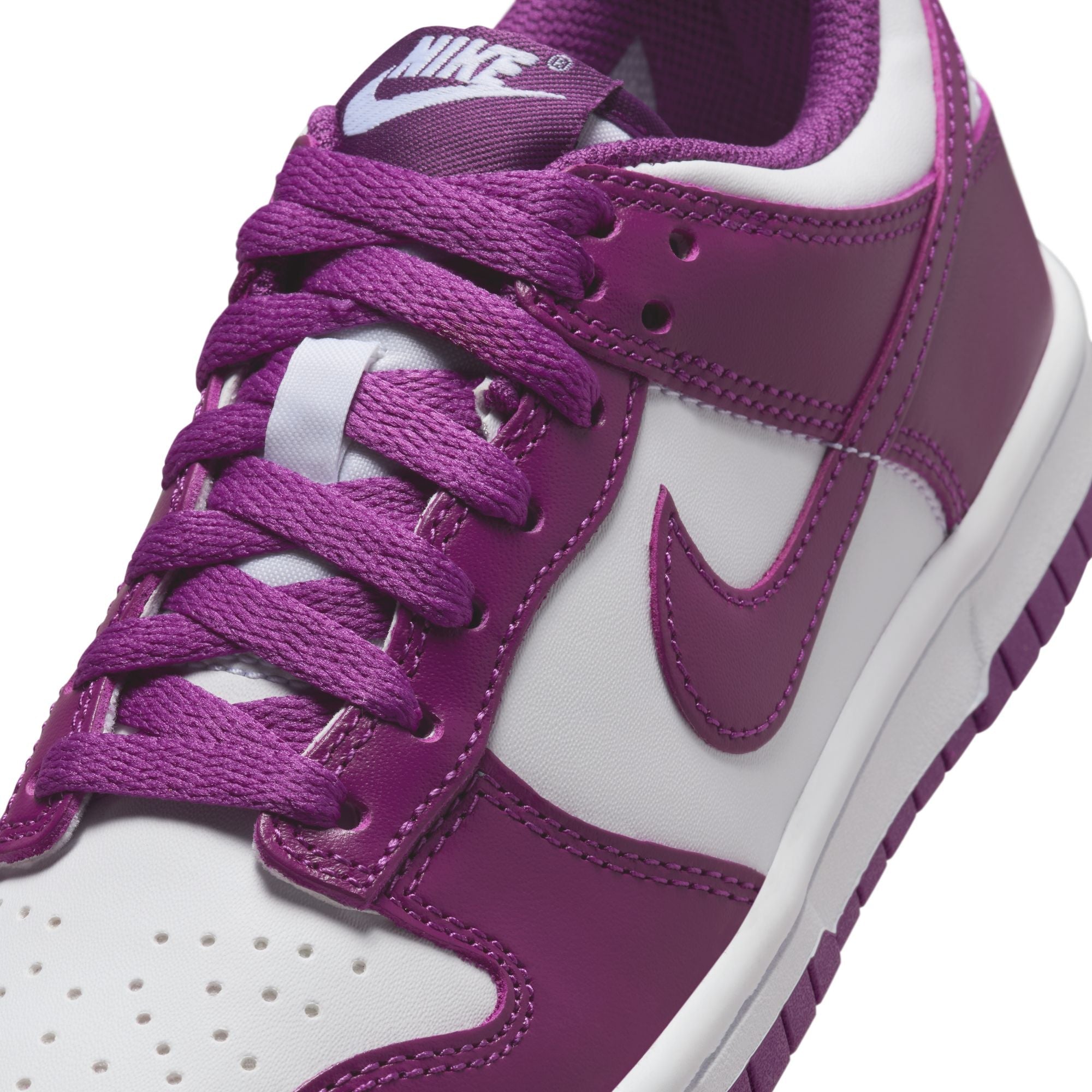 Nike Big Kids Dunk Low - White/Purple